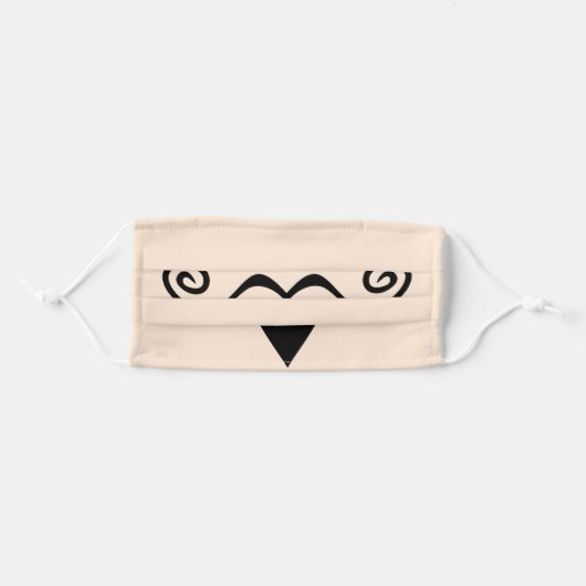 Villain Mustache and Goatee Adult Cloth Face Mask (Front, Folded)