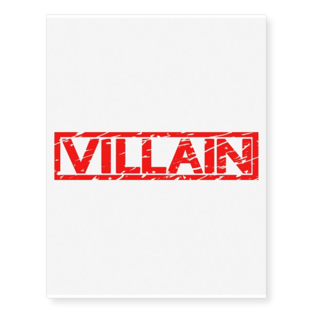 Villain Stamp Temporary Tattoos (Front)