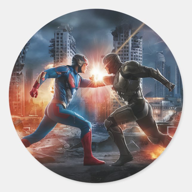 Villain vs. Hero Sticker (Front)