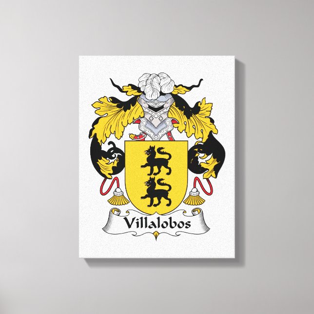 Villalobos Family Crest Canvas Print (Front)