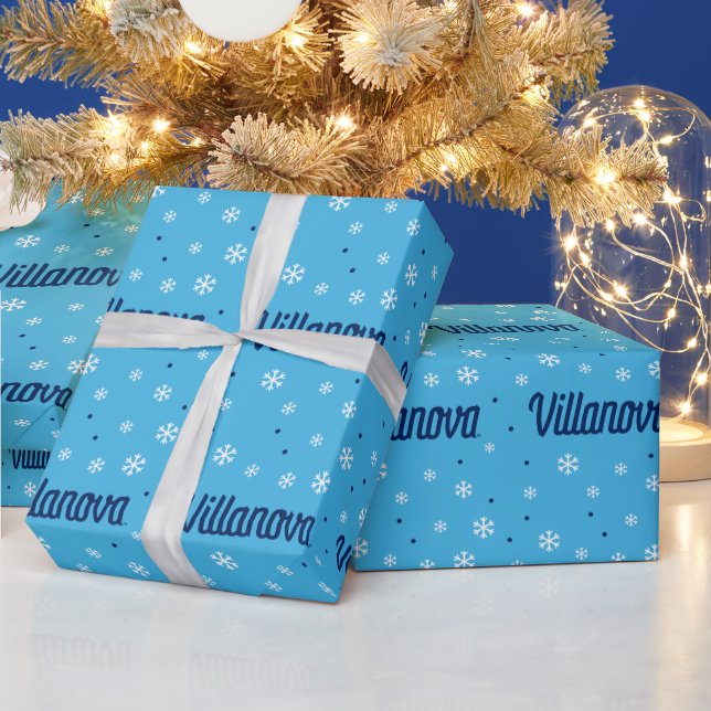Villanova Script Bound Logo 2 Wrapping Paper (Holidays)