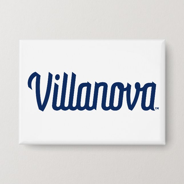 Villanova Script Bound Logo Button (Front)