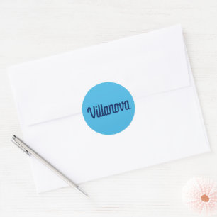 Villanova Script Bound Logo Classic Round Sticker