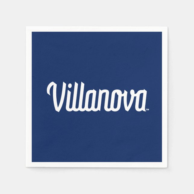 Villanova Script Bound Logo Napkins (Front)