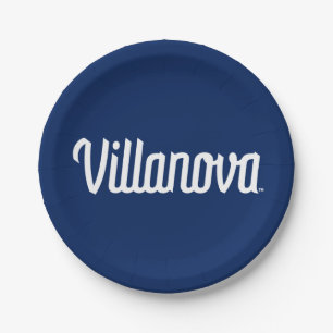 Villanova Script Bound Logo Paper Plates