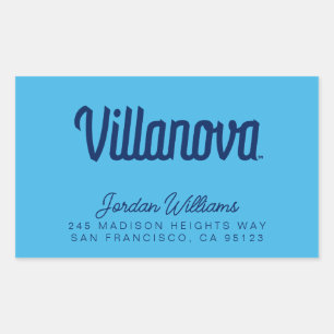Villanova Script Bound Logo Rectangular Sticker