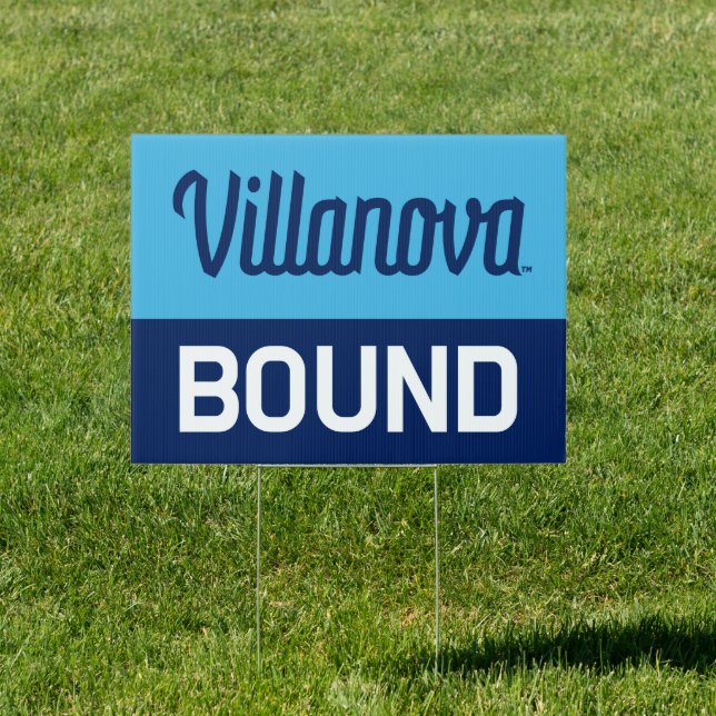 Villanova Script Bound Logo Sign (Insitu)