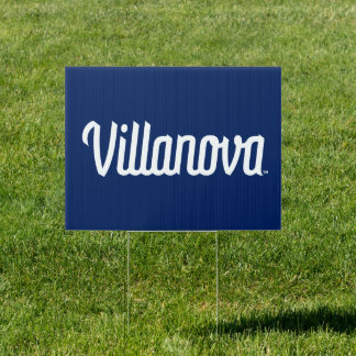 Villanova Script Logo Sign