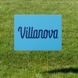 Villanova Script Logo Sign