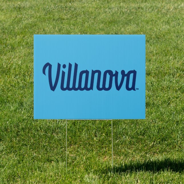 Villanova Script Logo Sign (Insitu)