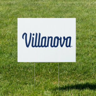 Villanova Script Logo Sign