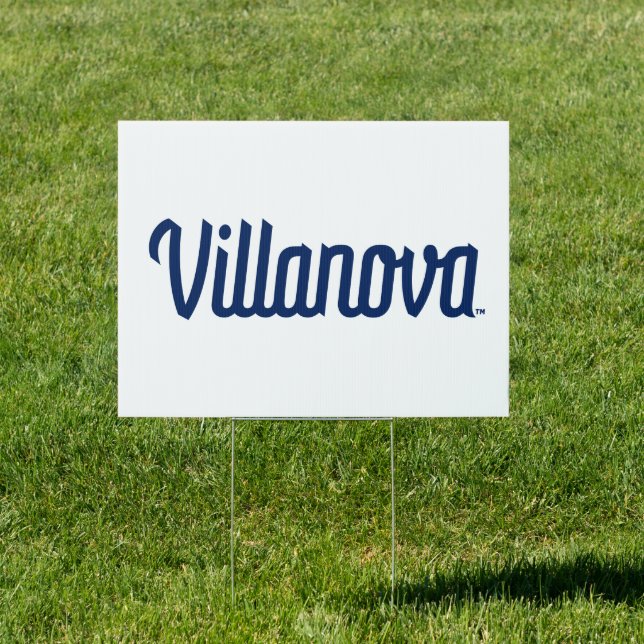 Villanova Script Logo Sign (Insitu)