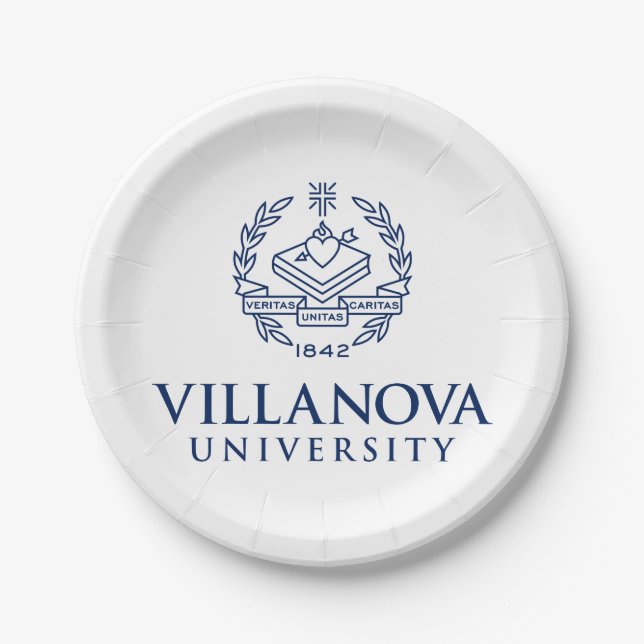 Villanova University Crest Paper Plates (Front)