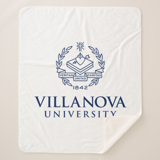Villanova University Crest Sherpa Blanket (Front)