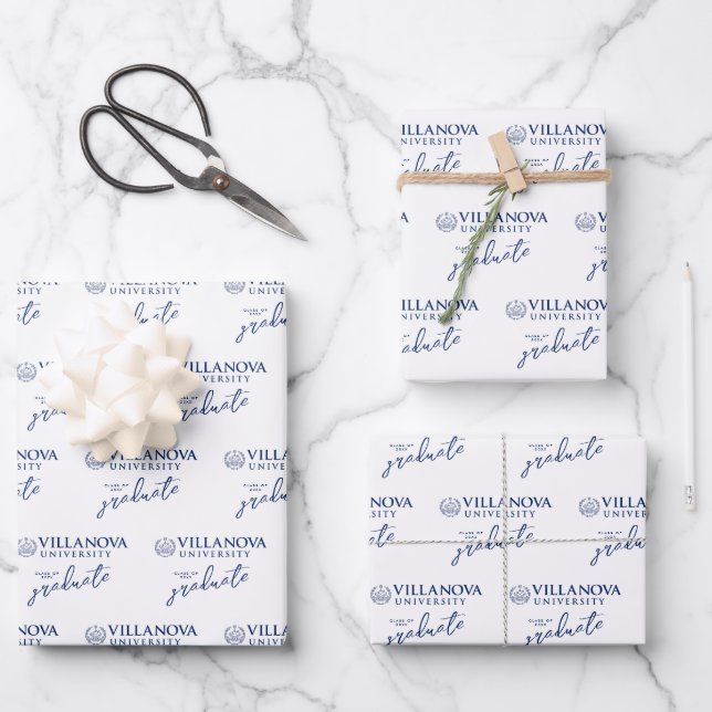 Villanova University Crest Wrapping Paper Sheets (Front)