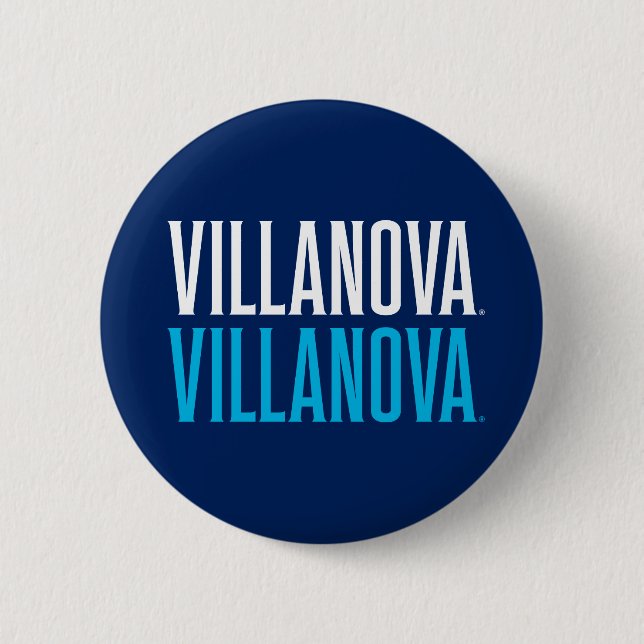 Villanova Villanova Wordmark Logo Button (Front)
