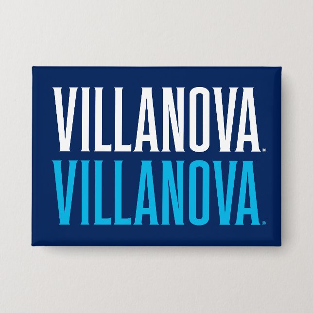 Villanova Villanova Wordmark Logo Button (Front)