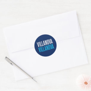 Villanova Villanova Wordmark Logo Classic Round Sticker