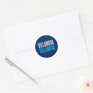 Villanova Villanova Wordmark Logo Classic Round Sticker