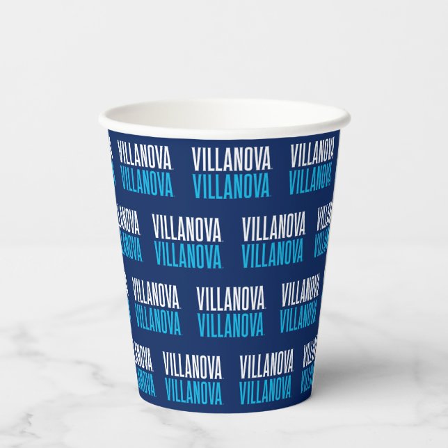 Villanova Villanova Wordmark Logo Paper Cups (Back)