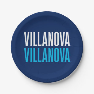 Villanova Villanova Wordmark Logo Paper Plates