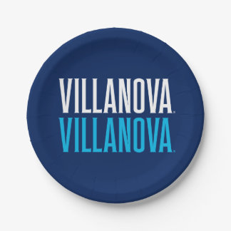 Villanova Villanova Wordmark Logo Paper Plates