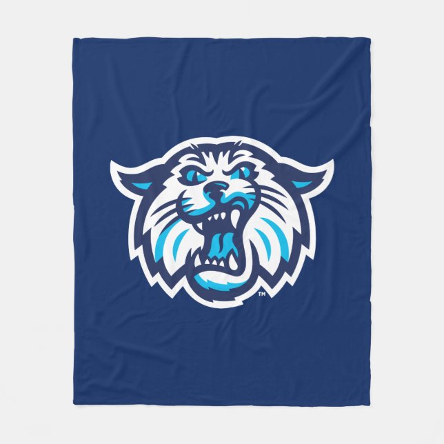 Villanova Wildcats Logo and Wordmark Fleece Blanket (Front)