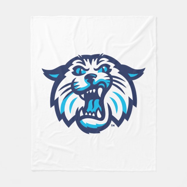 Villanova Wildcats Logo and Wordmark Fleece Blanket (Front)