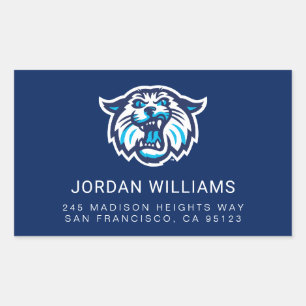 Villanova Wildcats Logo and Wordmark Rectangular Sticker