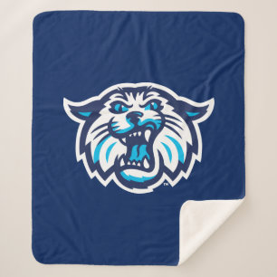 Villanova Wildcats Logo and Wordmark Sherpa Blanket