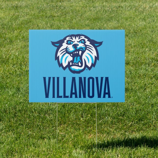 Villanova Wildcats Logo and Wordmark Sign (Insitu)