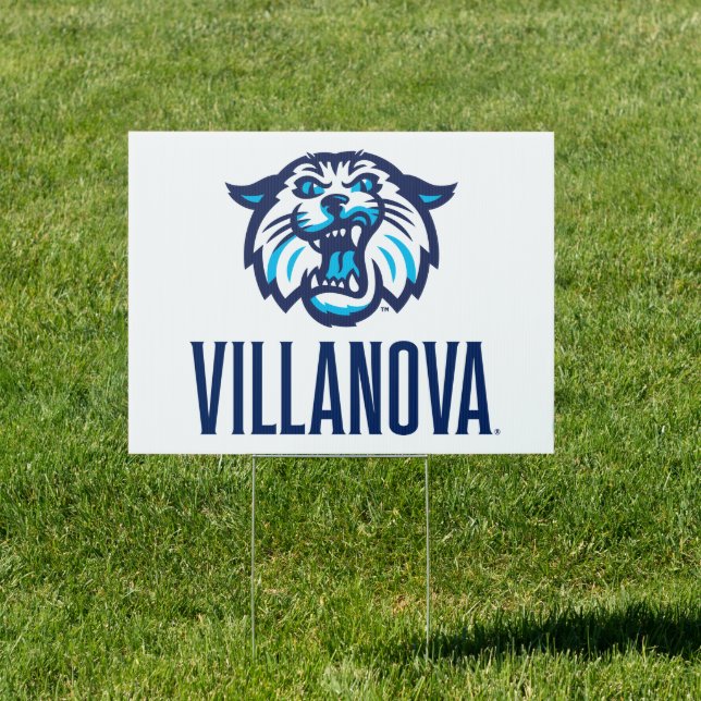 Villanova Wildcats Logo and Wordmark Sign (Insitu)