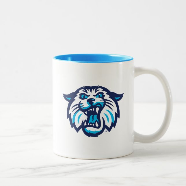 Villanova Wildcats Logo and Wordmark Two-Tone Coff Two-Tone Coffee Mug (Right)