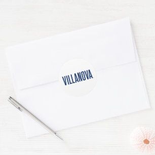 Villanova Wordmark Logo Classic Round Sticker
