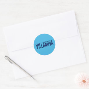 Villanova Wordmark Logo Classic Round Sticker