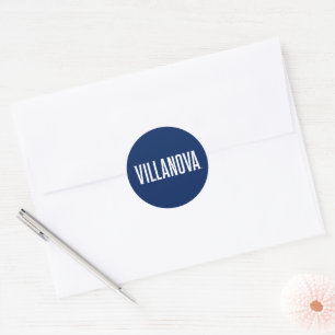 Villanova Wordmark Logo Classic Round Sticker