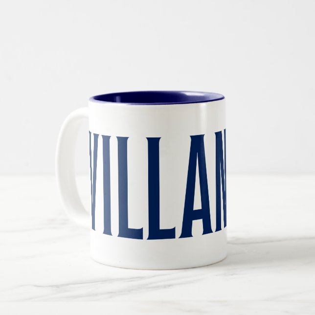 Villanova Wordmark Logo Two-Tone Coffee Mug (Front Left)