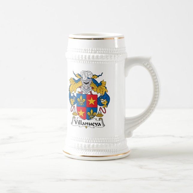 Villanueva Family Crest Beer Stein (Right)