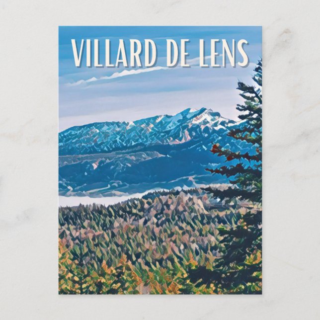 Villard-de-Lens Ski Resort Postcard (Front)