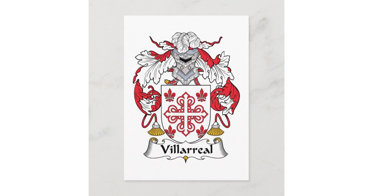 Villarreal Family Crest Postcard | Zazzle