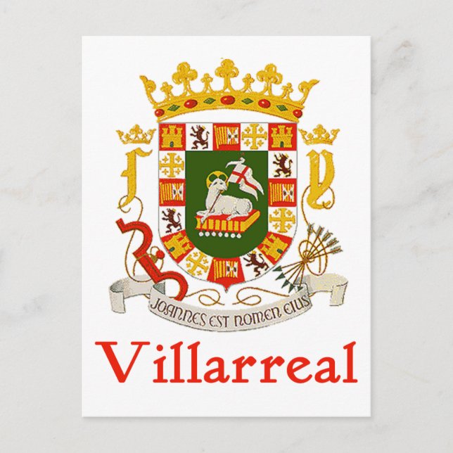 Villarreal Shield of Puerto Rico Postcard (Front)