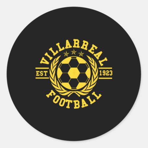 Villarreal Soccer Jersey Classic Round Sticker