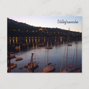 villefranche harbor morning postcard
