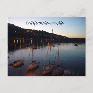 villefranche harbor postcard
