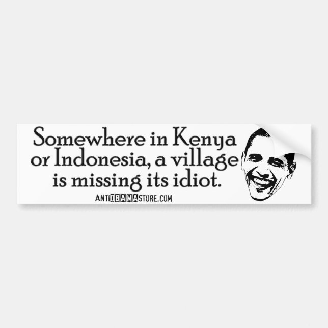 Villiage Idiot Bumper Sticker (Front)