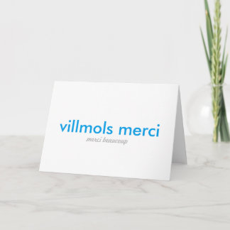 Villmols Merci | Merci Beaucoup Letterpress Thank You Card