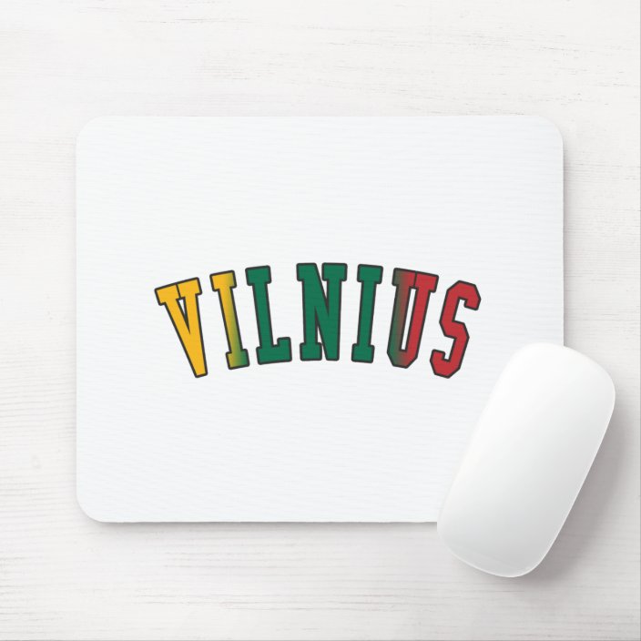 Vilnius in Lithuania National Flag Colors Mousepad