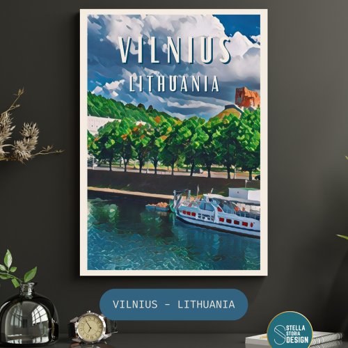Vilnius la perle de la Lituanie Poster