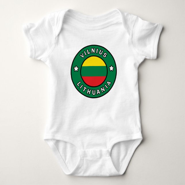 Vilnius Lithuania Baby Bodysuit (Front)