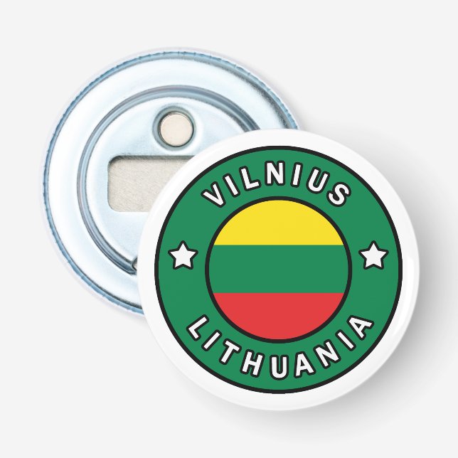 Vilnius Lithuania Bottle Opener (Front)